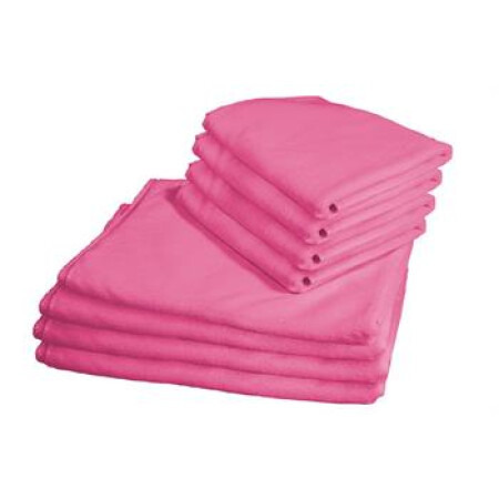 8 Stk Microfiber håndklær - Pink - Borg Living