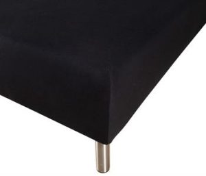 Fasonglaken - 100% Bomullssateng - Svart - 70x200x40 cm