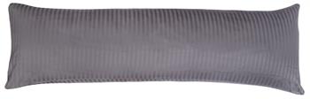 Putetrekk - 100% Bomullssateng - Stripet antrasittgrå - 50x150 cm