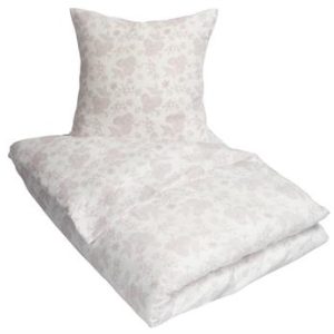 Sengetøy - Blomster hvit - 150x210 cm - Microfiber sengetøy