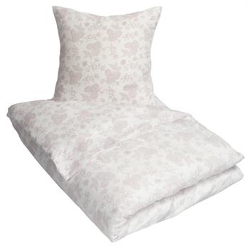 Sengetøy - Blomster hvit - 150x210 cm - Microfiber sengetøy