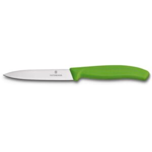 Victorinox Grønnsaks- og Skrellekniv Spiss 10 cm Nylonhåndtak Grønn