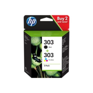 HP HP 303 3-farger & svart Blekkpatron 2-pack 3YM92AE Tilsvarer: N/A