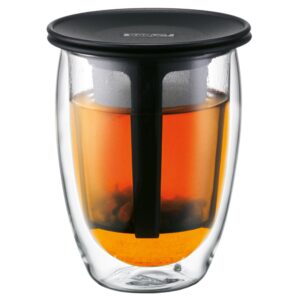 Bodum Tea for One teglass med filter, 0,35 l, sort