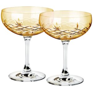 Frederik Bagger Crispy Gatsby Champagneglass 2 stk, Citrine