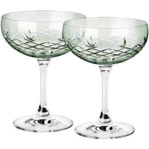 Frederik Bagger Crispy Gatsby Champagneglass 2 stk, Emerald