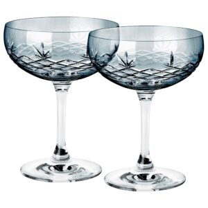 Frederik Bagger Crispy Gatsby Champagneglass 2 stk, Sapphire
