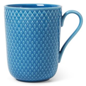 Lyngby Porcelæn Rhombe Color krus med håndtak 33 cl, blå