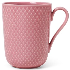 Lyngby Porcelæn Rhombe Color krus med håndtak 33 cl, rosa
