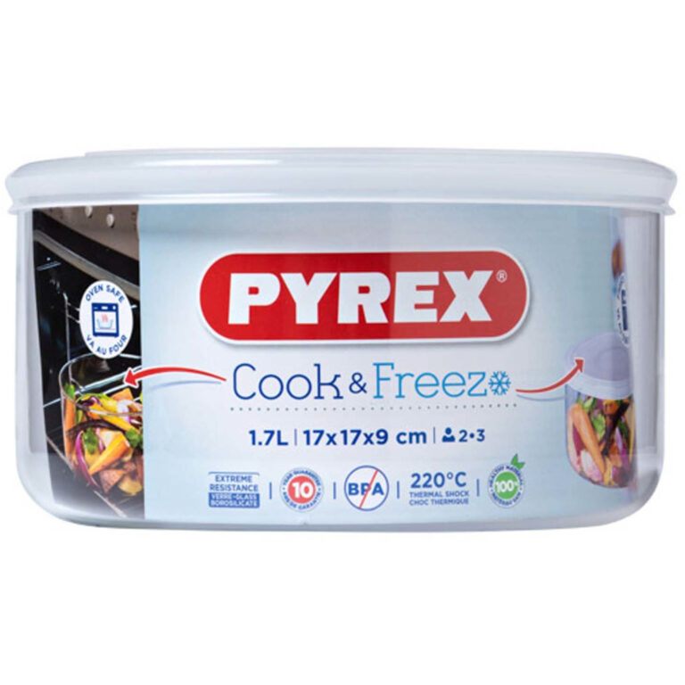 Pyrex Cook & Freeze Ildfast skål med Lokk/Matboks 17x9 cm 1,7 l