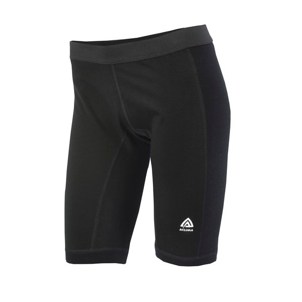 Aclima WarmWool Long Shorts W/Windstop Woman Jet Black Aclima WarmWool Long Shorts W/Windstop Woman Jet Black
