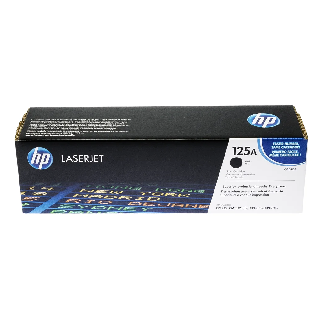 HP HP 125A Tonerkassett Svart CB540A Tilsvarer: N/A HP HP 125A Tonerkassett Svart CB540A Tilsvarer: N/A